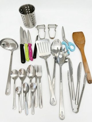 Set Utensilios Cocina Acero Inoxidable