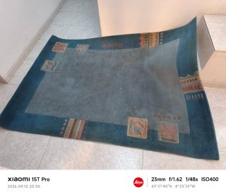 Alfombra B&C Lana Beige y Azul