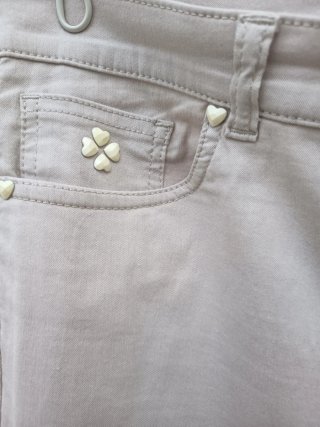 Pantalones Ana Mora Beige Mujer