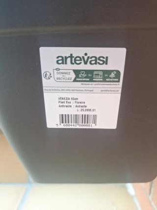 Maceta antracita de plástico (x4) NUEVAS