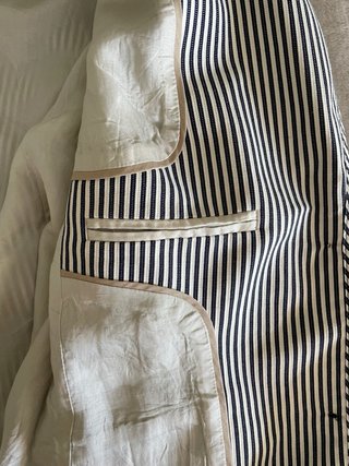 Americana rayas azul y blanco