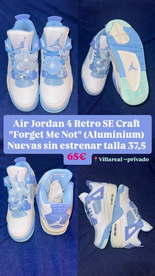 Air Jordan 4 Retro SE Craft Forget Me Not 37.5