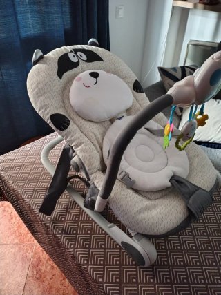 Hamaca para bebé con diseño de mapache