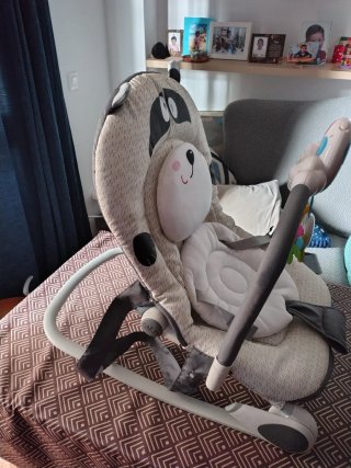Hamaca para bebé con diseño de mapache