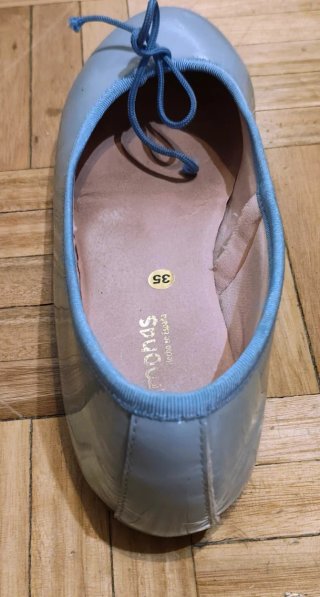 Zapatos niña charol lazo celeste