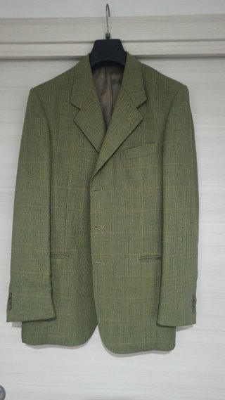 Giacca uomo verde a quadri