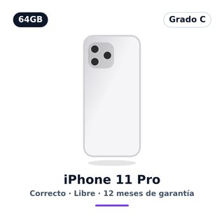 iPhone 11 Pro 64GB Blanco · Grado C · Libre