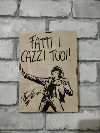 Quadretto Vasco Rossi Fatti i cazzi tuoi