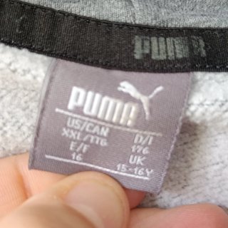 Sudadera Puma Gris Niño Talla 16 años xxl