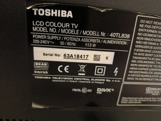 Televisión Toshiba Negra