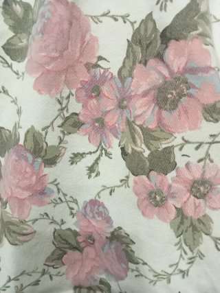 Pantalones florales rosas talla L