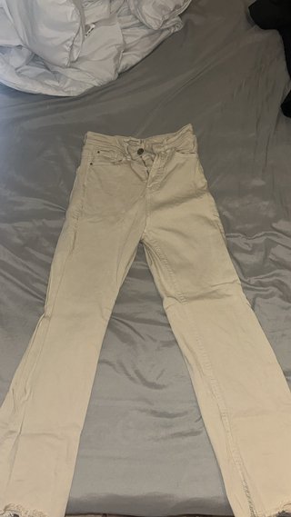 Pantalones campana beige
