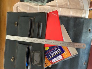 Cartera de cuero vintage para documentos