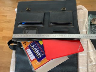 Cartera de cuero vintage para documentos
