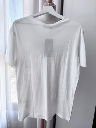 Camiseta Zara Man Algodón Blanca Talla S