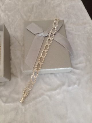 Conjunto bisutería plateada