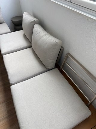 Conjunto sofá exterior + mesa baja