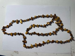 Collana donna con perle marroni e dorate