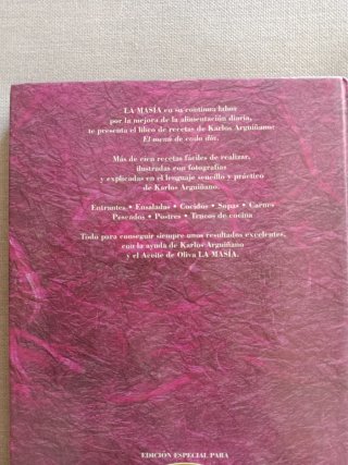 Libro de cocina "El menú de cada día" Arguiñano.