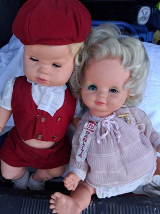 Muñecos Pablita y niño vintage