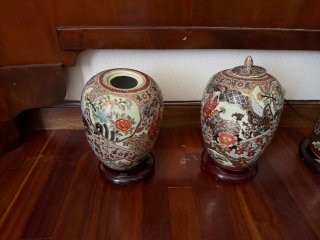Juego 2 Jarrones Porcelana Vintage