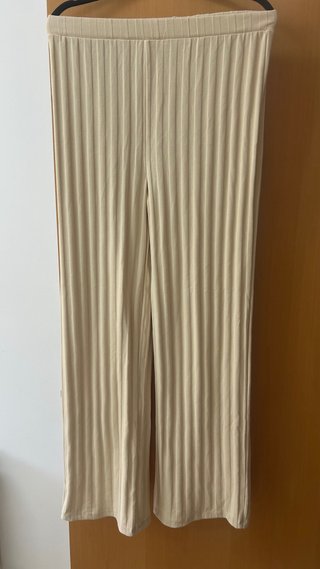 Leggings Beige Acanalados