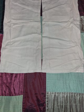Pantalon lino naranja L 40