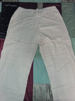 Pantalon lino naranja L 40