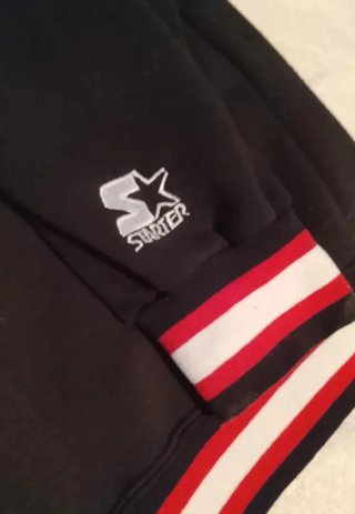 Sudadera Starter Chicago Bulls Negra Roja