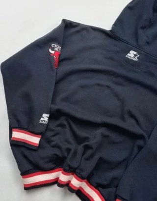 Sudadera Starter Chicago Bulls Negra Roja