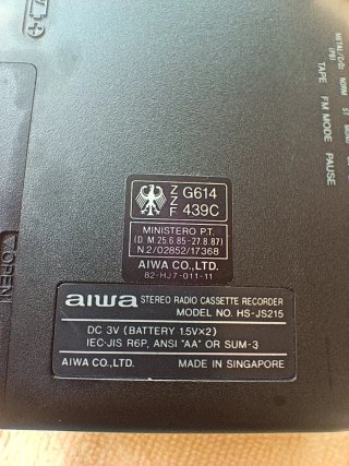 Walkman Aiwa HS-JS215 Cassette Recorder