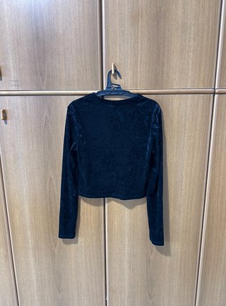 Maglioncino nero simil velluto - taglia S