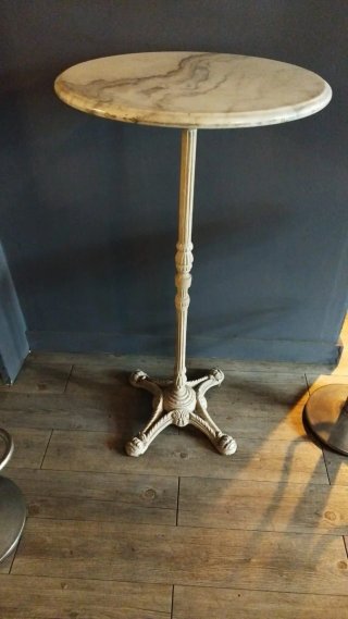 Mesa Bistró Alta Mármol Blanca
