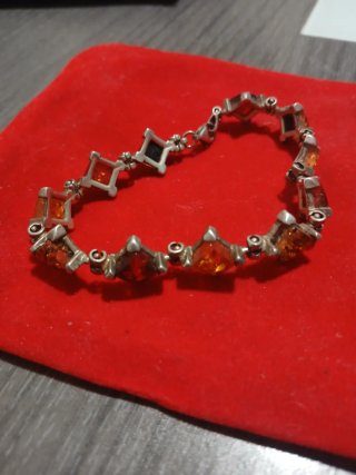 Pulsera Plata Ámbar Báltico