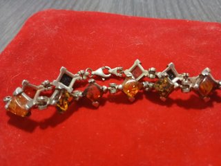 Pulsera Plata Ámbar Báltico