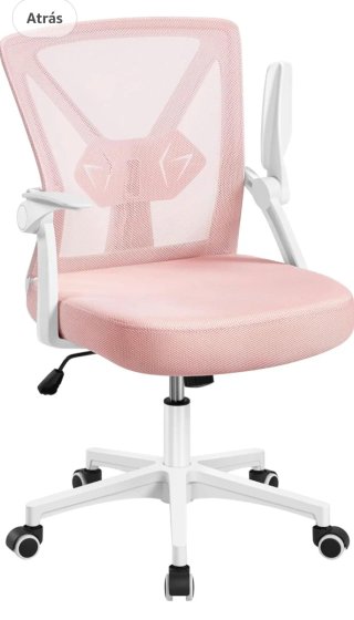 Silla de Escritorio Rosa y Blanca