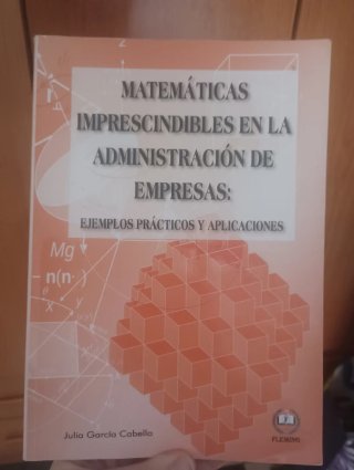 LIBRO: Matemáticas imprescindibles en ADE.