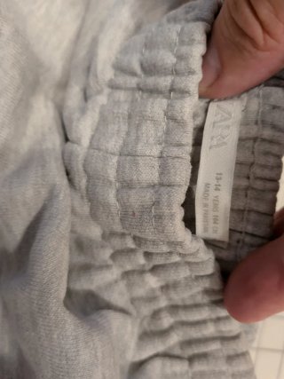 Pantaloni felpati grigi per bambini FLC DEPT.
