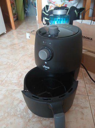 Freidora de aire Ufesa Duet negra 2L 1200W