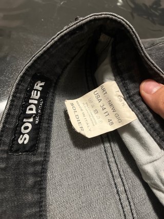 Jeans uomo Soldier neri/grigi strappati