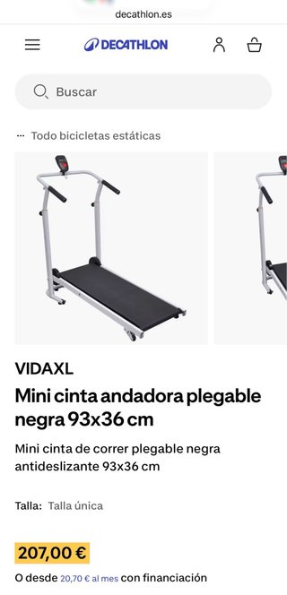 Cinta de andar plegable vidaXL negra