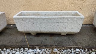 Pack 3 Jardineras Grandes Piedra Blanca