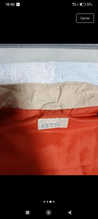 Chaleco Abrigado Hombre Beige/Naranja