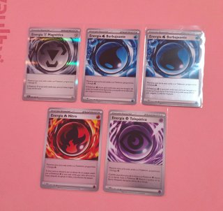 Cartas Energía Holo y Reverse Pokémon TCG