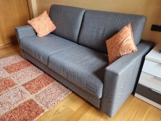 Sofá cama tipo italiano gris (cama 150cm)