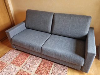Sofá cama tipo italiano gris (cama 150cm)