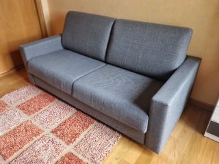 Sofá cama tipo italiano gris (cama 150cm)