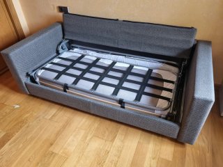 Sofá cama tipo italiano gris (cama 150cm)