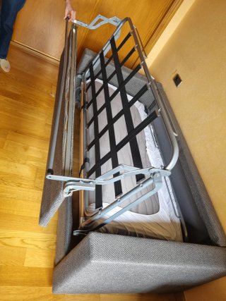 Sofá cama tipo italiano gris (cama 150cm)