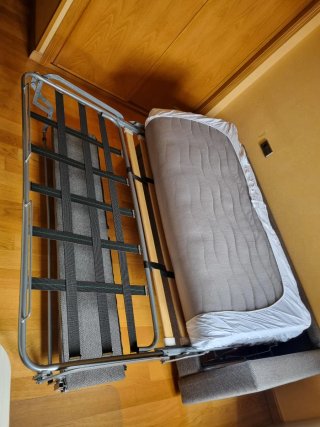 Sofá cama tipo italiano gris (cama 150cm)